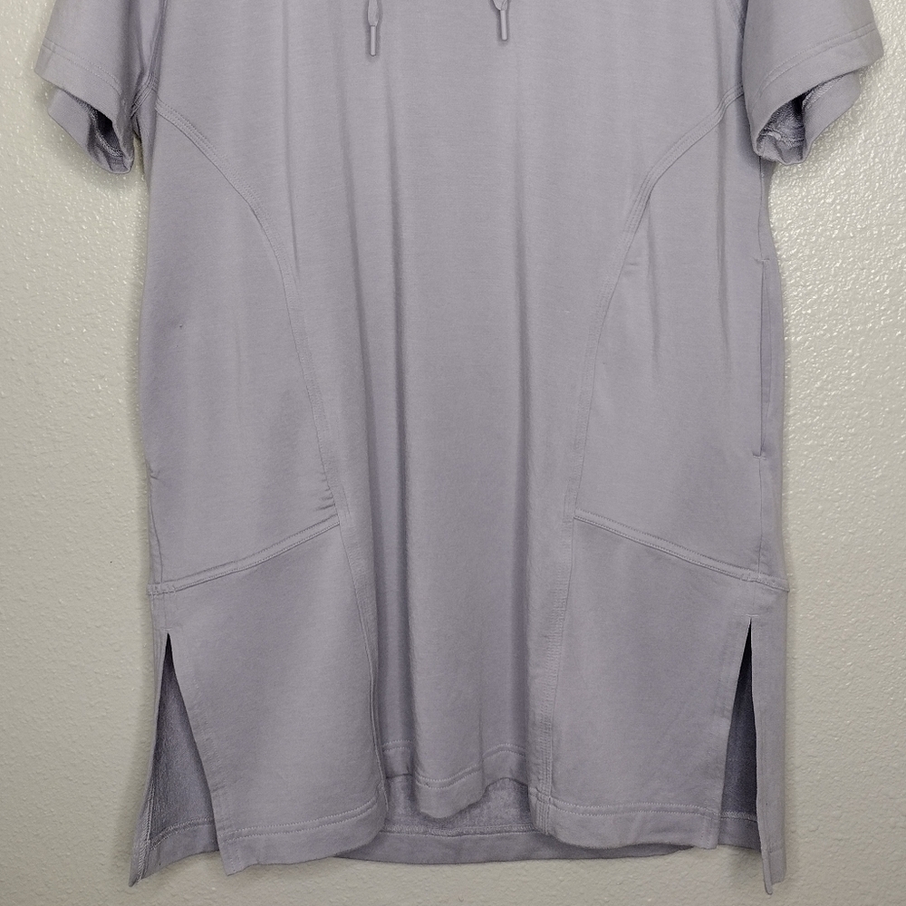 Athleta Cabana Light Purple Relaxed Fit Tunic Hoodie Sweatshirt Size M - Picture 5 of 16